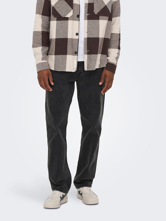 Only & Sons Straight Fit Jeans Edge Black (22022800-3257778) Men