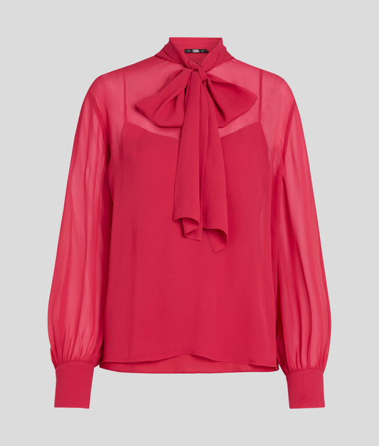 Karl Lagerfeld Bow Blouse Persian Red (245W1605748) Women