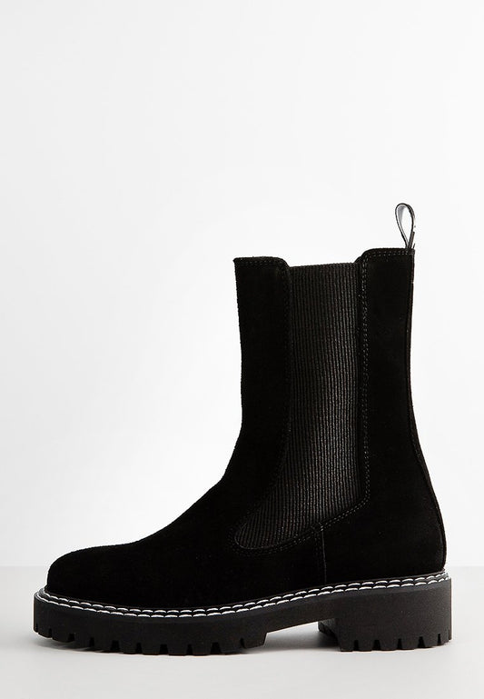 Bianco BIAGUNNA Chelsea Boot Suede Black (ZZO1RDY04-Q00) Women
