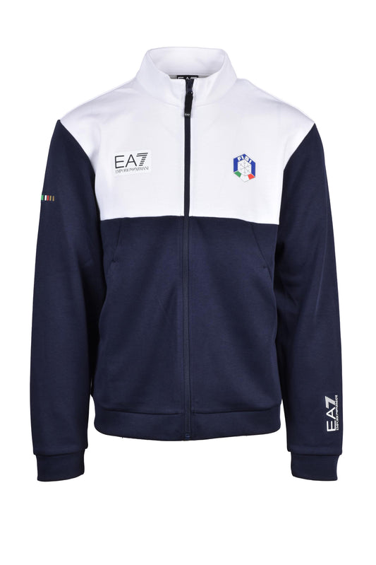 Ea7 Emporio Armani Hoodies & Sweatshirts White/Blue (254453) Men