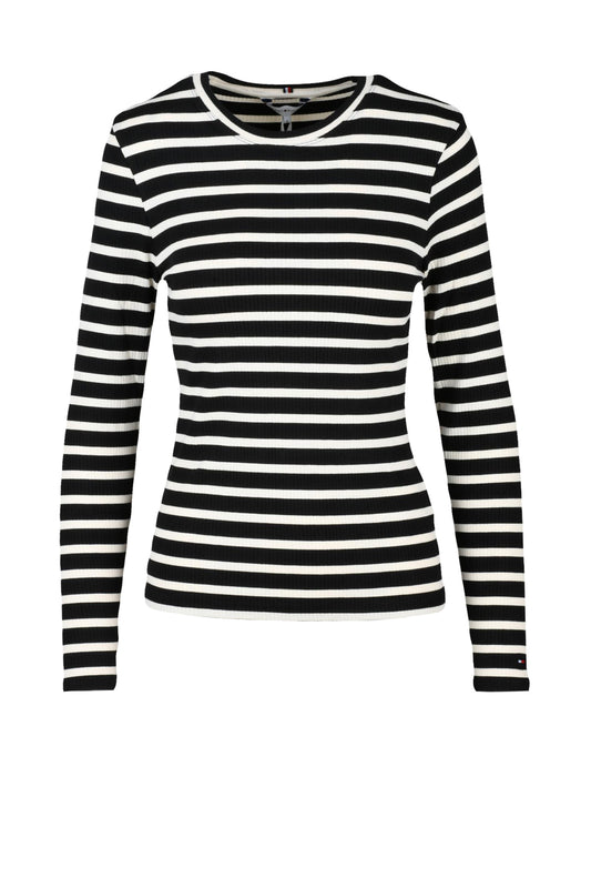 TOMMY HILFIGER t-shirt CREAM/BLACK (260073-1458) Women