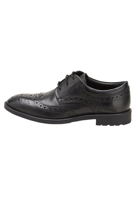 Next Black Leather Brogues (Older) Black (NX314C01X-Q11) Kids