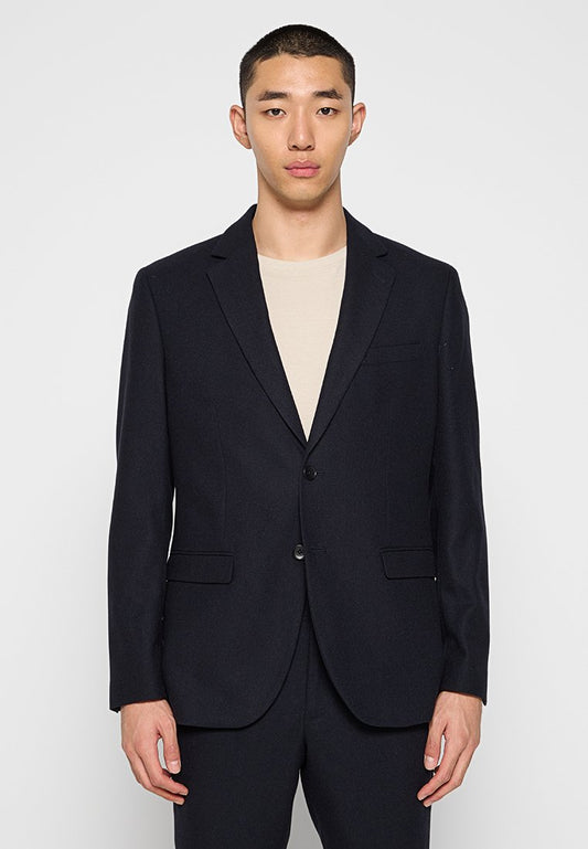 Selected SLHSLIMADAM FLANNEL BLAZER Dark Blue (ZZO2PR522-K00) Men