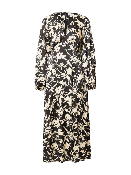 Warehouse Floral Long Sleeve Midi Tea Dress (10261462) Women