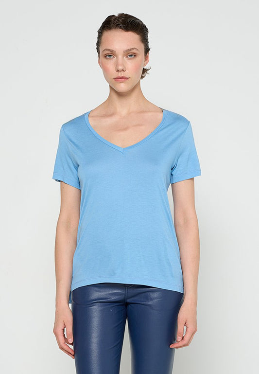 T-shirt, short sleeve, v-neck, side slits Women