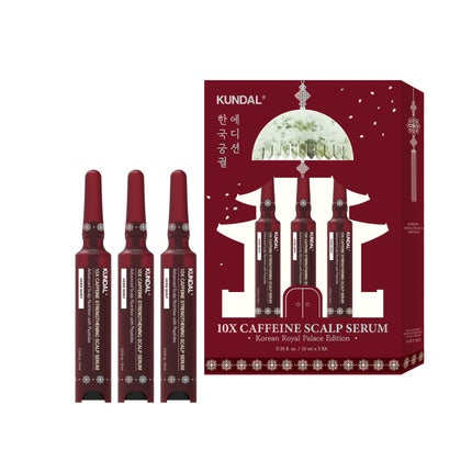 Kundal 10x Caffeine Strength Scalp Serum 3x10ml Comb Set 3x10ml