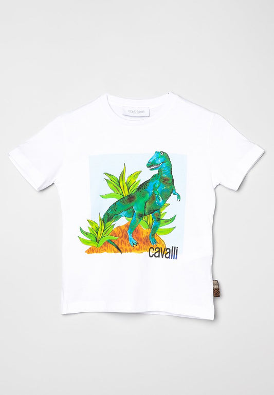 Roberto Cavalli Junior Boy T-shirt white (ZZO1Y6M73-A00) Kids