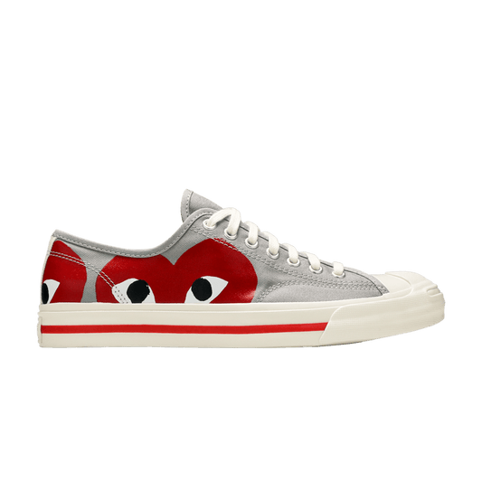 Converse Jack Purcell Comme des Garcons PLAY Grey Red (171260C) Unisex