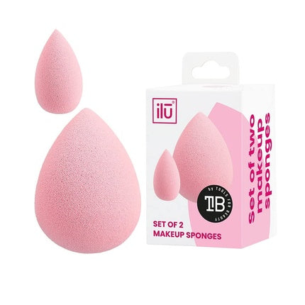 Ilu Rosa Mini and Large 2 Piece Makeup Sponge Set for Liquid Cosmetics