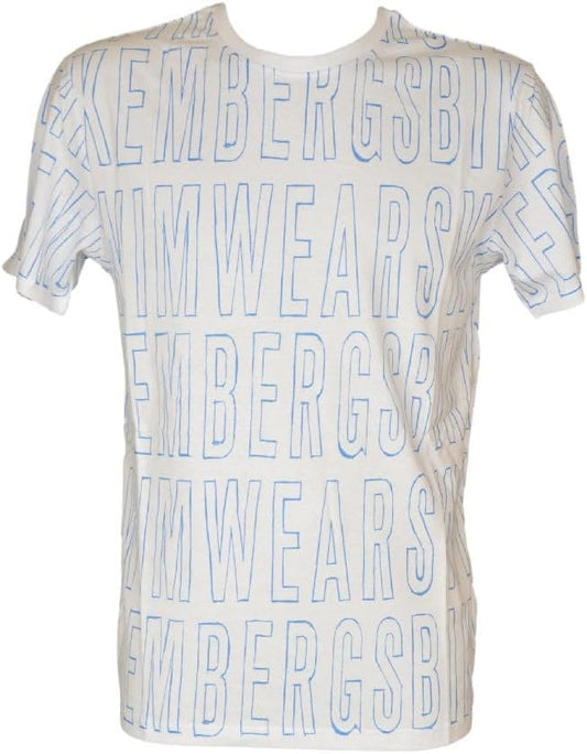 Bikkembergs CREW NECK 
T-SHIRT FREEHAND (BKK25MTS06_WHITE) Men