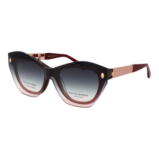 Ana Hickmann Cat Eye Sunglasses Burgundy (26000594) Women