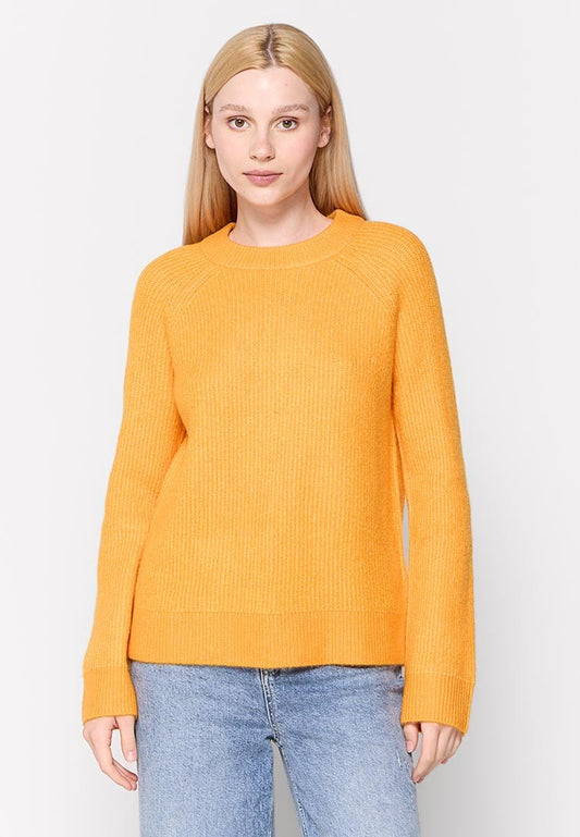 Selected SLFLOLINA LS O NECK KNIT Orange (ZZO2K0H11-H00) Women