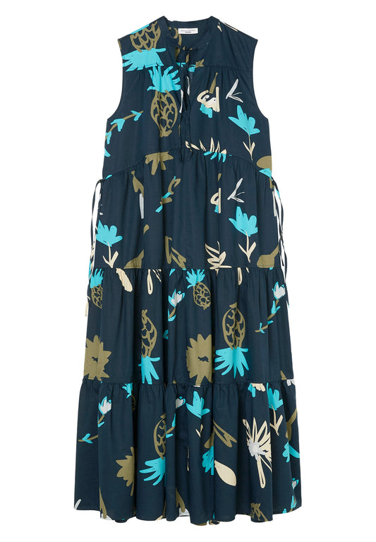 Marc O'Polo DENIM Print-Maxi-Kaskadenkleid oversize aus Tencel™ Lyocell-Mix (OP521C081-K11) Women