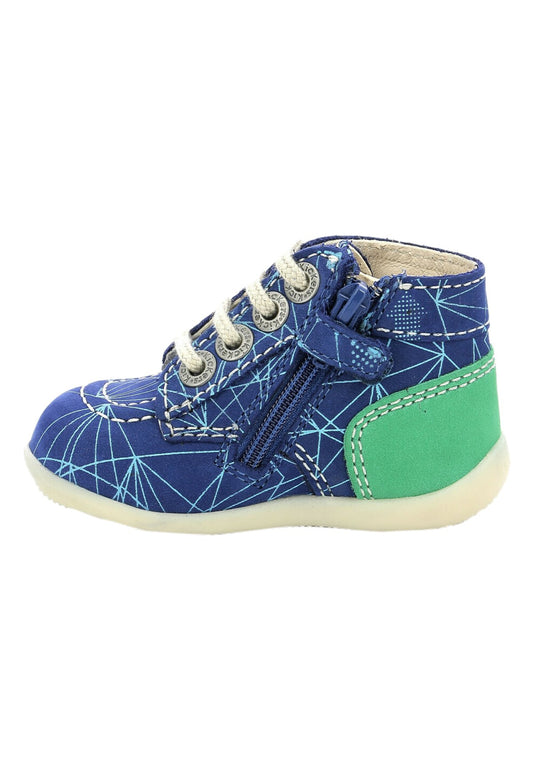 Kickers Ankle Boots Leather Bonzip Blue (KI114I03V-K11) Kids