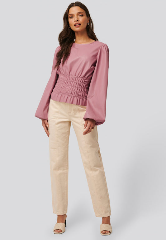 NA-KD Mid Rise Jeans Beige (NAA21N02H-B11) Women
