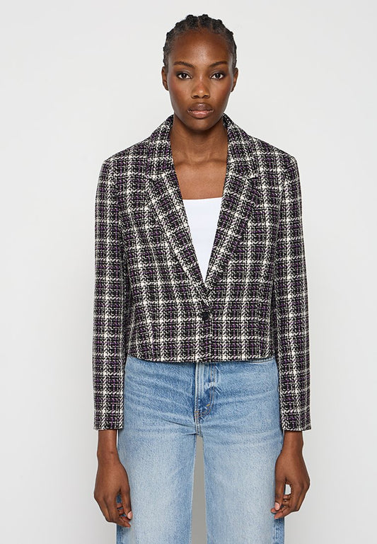 KARL LAGERFELD CHECK BOUCLE BLAZER Multi-Coloured (ZZO2Q1151-A00) Women