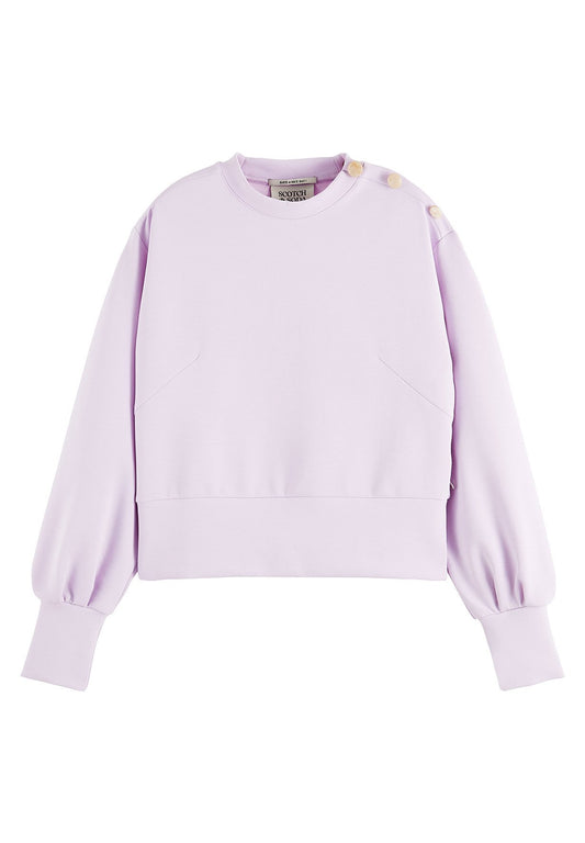 Maison Scotch Sweater button shoulder Lilac (MA421J03M-I11) Women