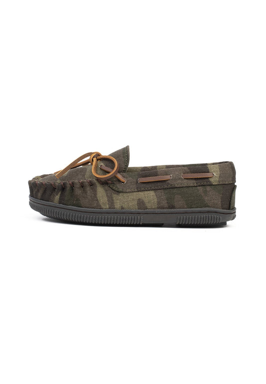 Minnetonka PILE LINED HARDSOLE Khaki (ZZO1Z2S02-N00) Kids