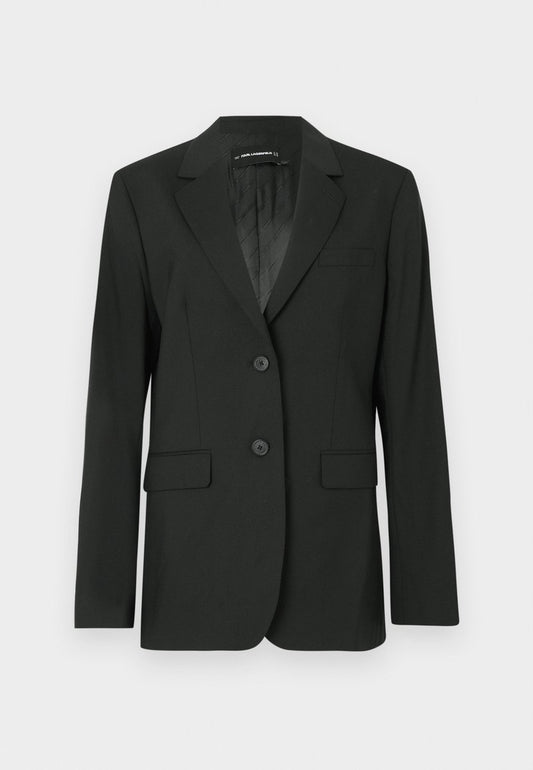Karl Lagerfeld Logo Tape Relaxed Blazer Black (B1W14012999) Women