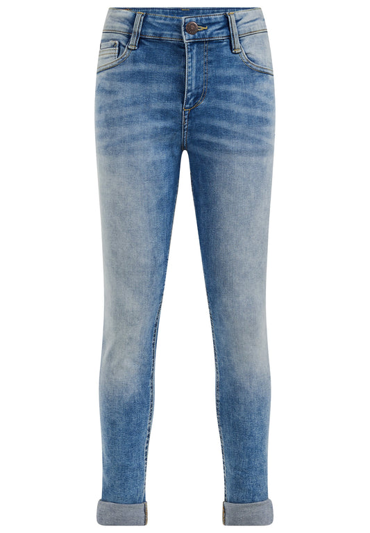 WE Fashion Jongens skinny fit jeans van jog denim light blue (WF524A08C-K13) Kids