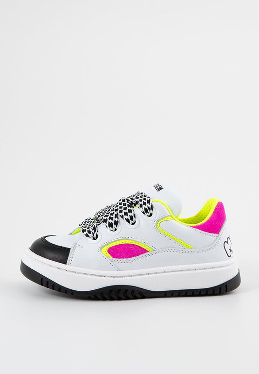 MSGM MIX MATERIALS LACE-UP LOW SNEAKERS Pink (ZZO2JFW17-J00) Kids