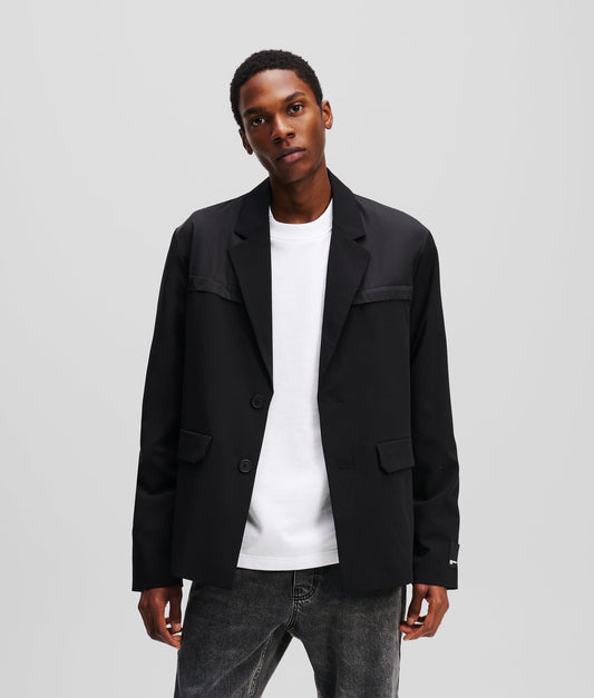 Karl Lagerfeld Jeans Klj Mixed Material Blazer Black (A1M14019999) Men