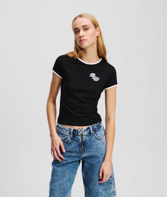 Karl Lagerfeld Jeans Klj Cap Sleeve Top Black (A2W17098999) Women
