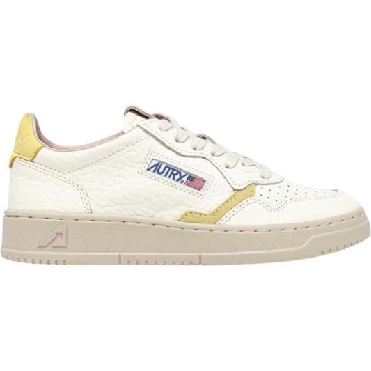 Autry Medalist Low White Lemon Silk  Women