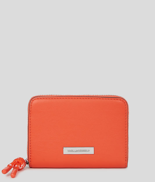 Karl Lagerfeld Ikon Smooth Small Zip Wallet Grapefruit (B1W320052LP) Women