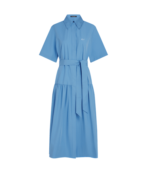 Karl Lagerfeld Shirt Dress Silver Lake Blue (B2W13017349) Women