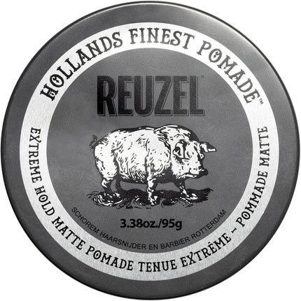 Reuzel Extreme Hold Matte Pomade for Men - Strong Hold Low Shine 95g Men