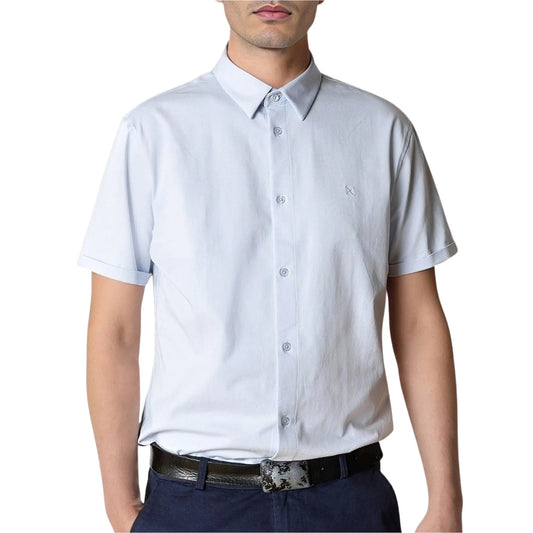 Clean Cut Copenhagen Clean Formal Stretch SS Classic Shirt (CC2588-LIGHTBLUE) Men