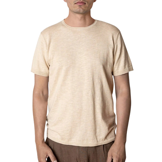 Clean Cut Copenhagen Thomas Knitted T-shirt (CC3064-ECRU) Men