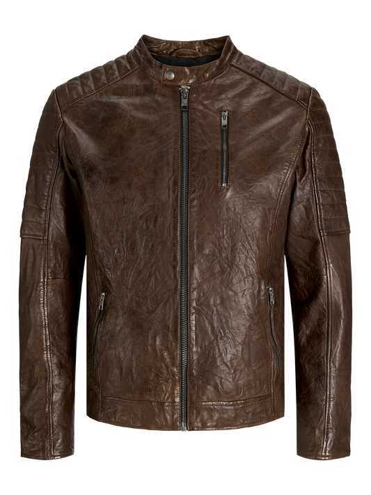 Erichard Leather Jacket Brown Stone (12262456) Men