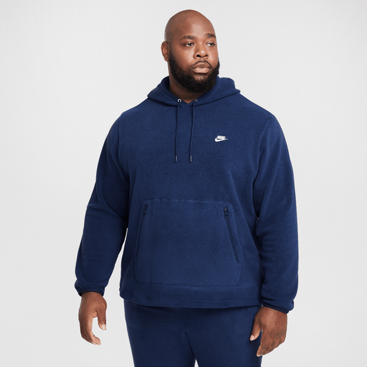 Nike Club Men's Winterized Pullover Hoodie Midnight Navy/White (FZ0660-410) Men