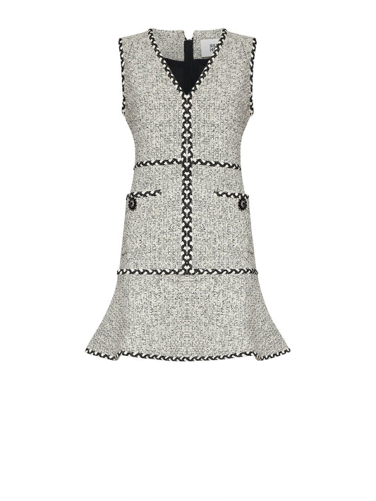Silvian Heach Short Dress Wadi Chalk / Black (GPP26256VE) Women