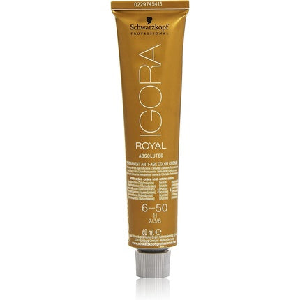 Schwarzkopf Professional Igora Royal Permanent Anti-Age Color Creme 60ml 6-50 Dark Blonde Gold