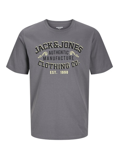 Jack & Jones Essentials JJELOGO TEE SS O-NECK 2 COL SS25 SN Castlerock (12268267-Castlerock) Men