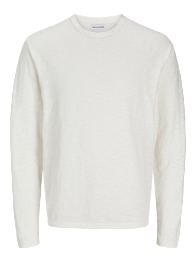 Jack & Jones Essentials JJESUMMER KNIT CREW NECK SN Cloud Dancer (12269631-CloudDancer) Men