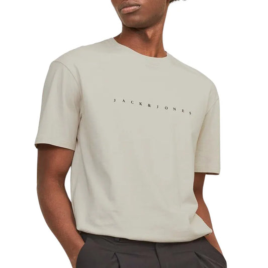 Jack & Jones Essentials Star SS Crew Shirt (12234746-MOONBEAM) Men