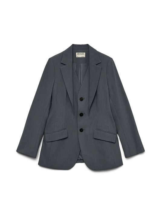 Awmathilda Long Sleeve Blazer Vip Dark Grey Melange (10343926) Women