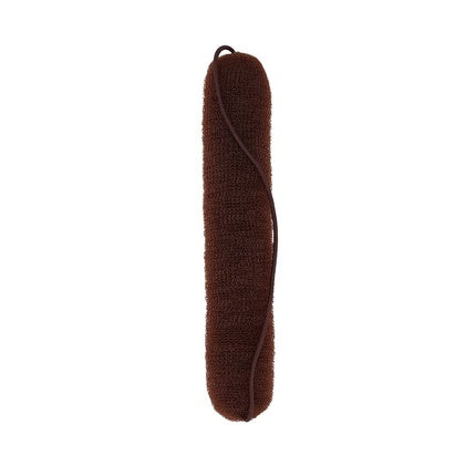 Lussoni Hair Bun Ring with Elastic Band - High Quality Mesh Sponge 230 Brown