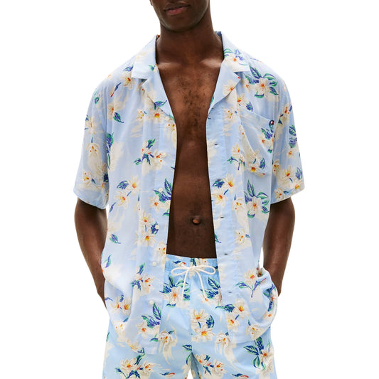 Tommy Hilfiger Flower Print Bowling Casual Shirt (UM0UM03227-0K6) Men