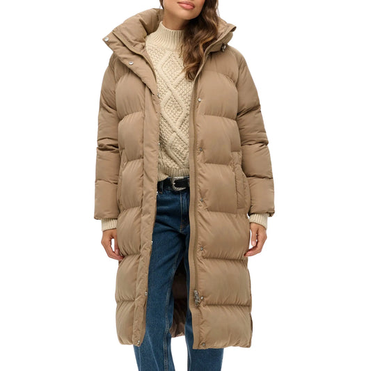 Superdry Hooded Longline Puffer Winter Jacket (W5011801A-8KO) Women