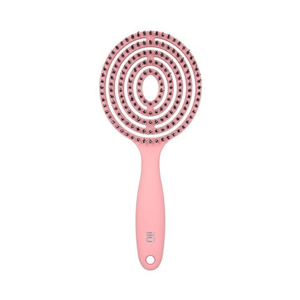 Ilu Lollipop Candy Pink Professional Round Detangling Light Weight Hairbrush