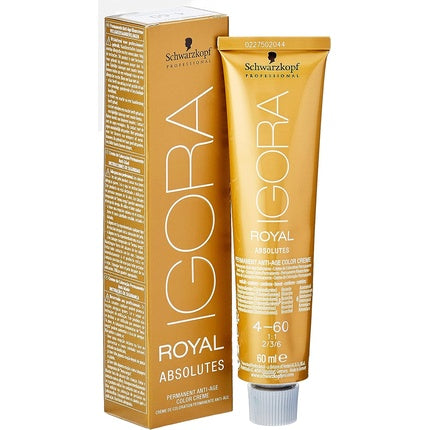 Schwarzkopf Professional Hair Color Igora Royal Absolutes 4-60 Medium Brown Natural Brown 60ml