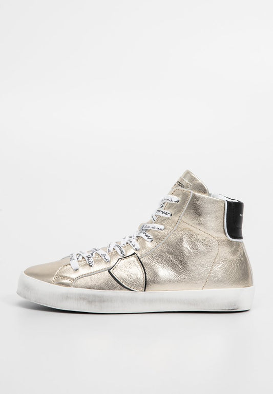 Philippe Model PRSX LEATHER AND CONTRASTING HEEL TAB HIGH SNEAKERS Multi-Coloured (ZZO2Q3606-T00) Kids
