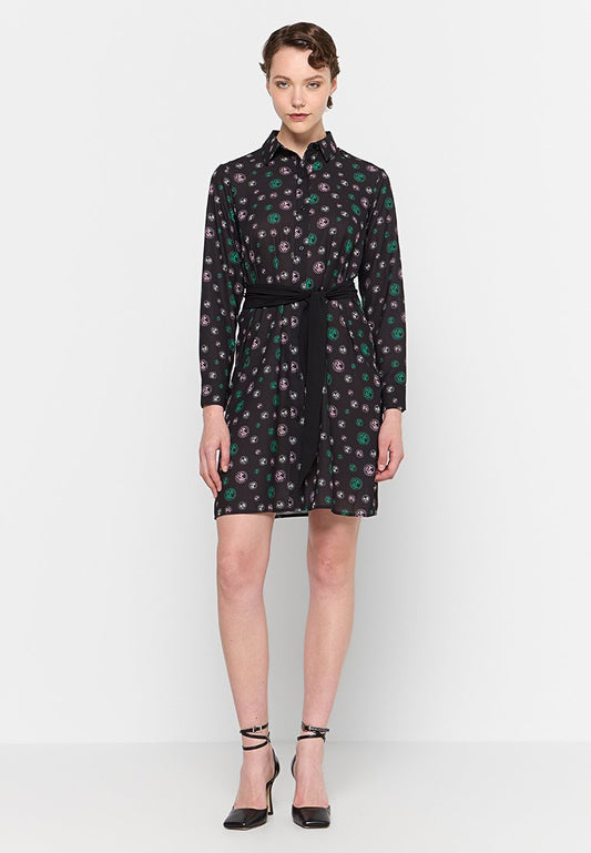 DOTS AOP FLUID SHIRT DRESS Women