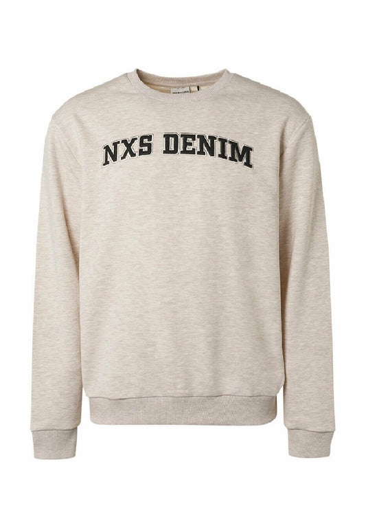 NO EXCESS Sweater Crewneck Melange Responsible Choice Cotton Sand (NOK22S020-B11) Men