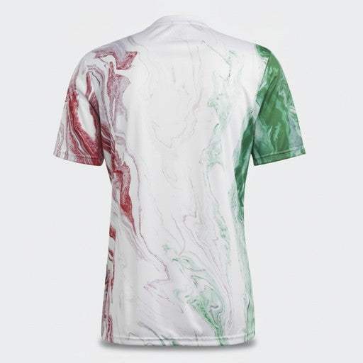 Adidas Marbled Football Jersey White Green Red, Men